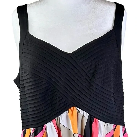 Signature by Robbie Bee V-Neck Sleeveless Sundress Plus Size 24W - Picture 3 of 12